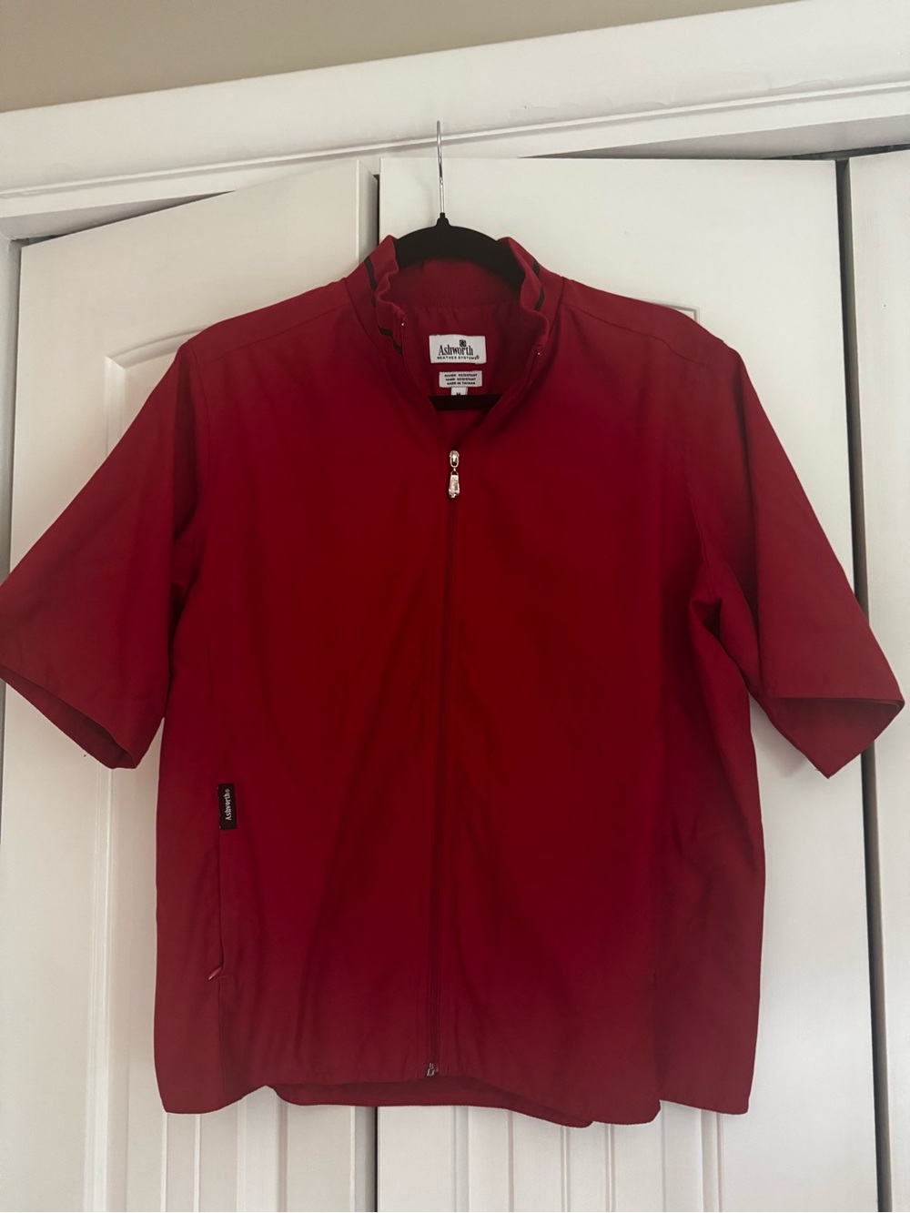 Ashworth Red Lightweight Short-Sleeve Shirt Jacket